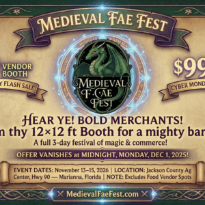 A single Spot (12x12 ft) without power for the weekend (Non-Food Vendors)